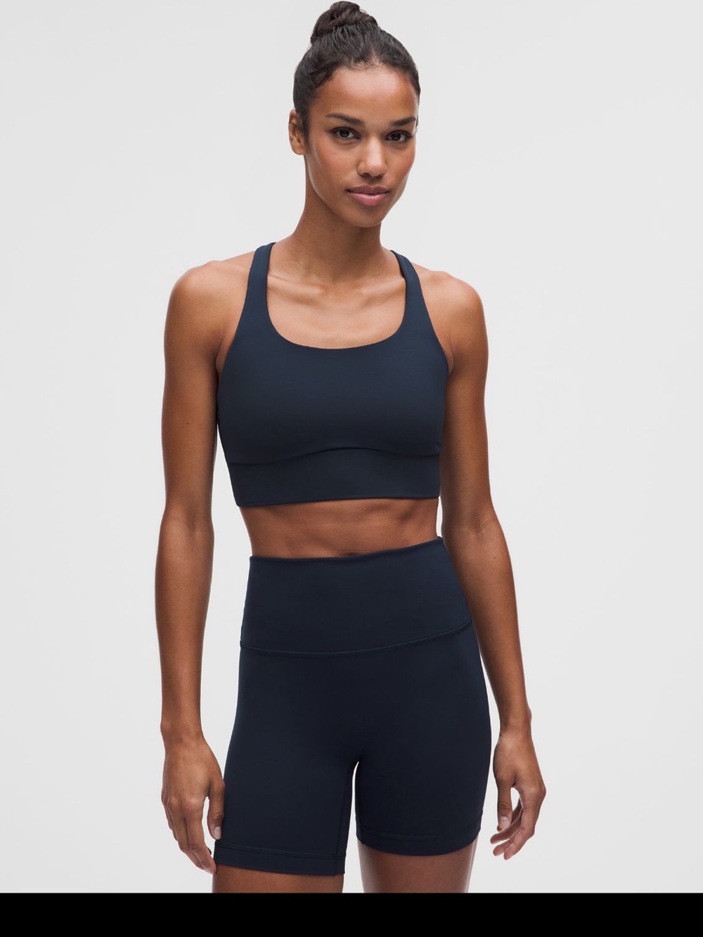 Lululemon Fast and Free High Rise Short Set 6” with Energy Longline Bra